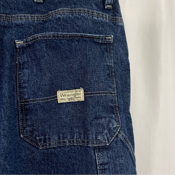 Wrangler 36x30 Fleece Lined Jeans Outdoor Chore Barn Winter Thick Warm Dark Wash - Picture 8 of 11